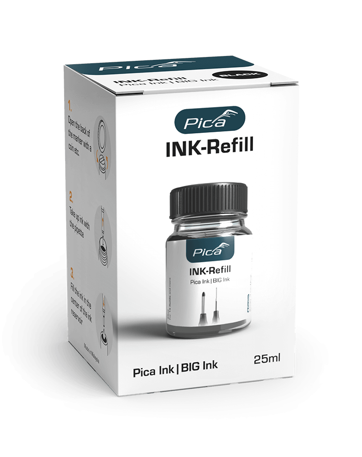 Pica Ink Refill Set Schwarz 25ml 15 Befüllungen inkl. Pipette und 2 Ersatzdochte