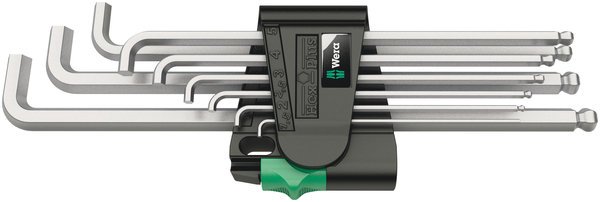 Wera Winkelschlüsselsatz 950/9 Hex-Plus 4 metrisch gestellverchromt 9-teilig