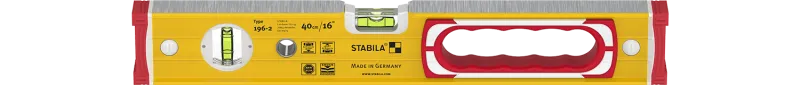 Stabila Wasserwaage Type 196-2, 122 cm, extrasteifes Alu-Profil,