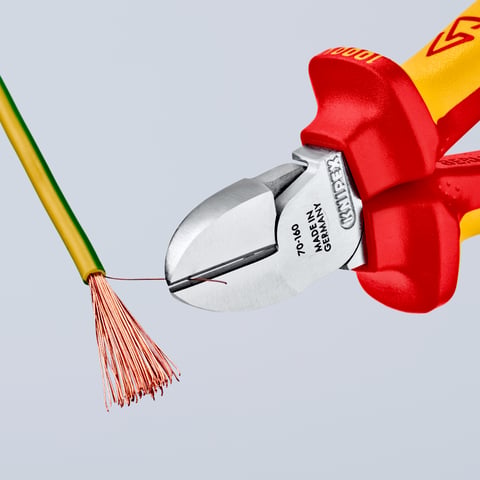 Knipex Seitenschneider 70 06 160 VDE isoliert mit Mehrkomponenten-Hüllen 160 mm