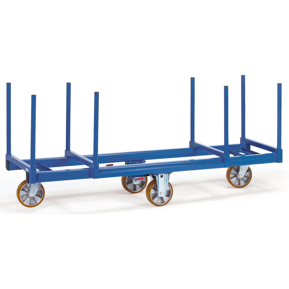 Fetra Langmaterial-Wagen 2111 1500 kg Stahlrohr Polyurethanbereifung RAL 5007
