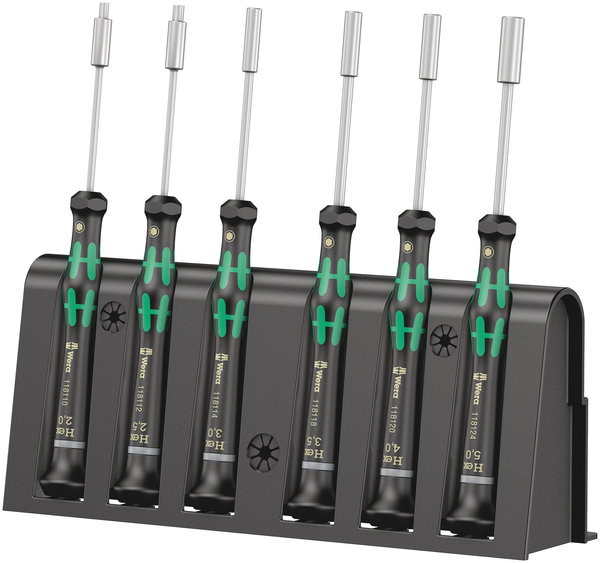 2069/6 Screwdriver set and rack for electronic applications, 6 pieces, Gerät, Schraubenzieher, Werkzeug