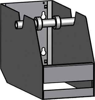 Dinzl Schleifleinenabroller 3-fach für Lochwände Lochung 10X10 mm RAL 7019Rollenbreite bis 148 mm