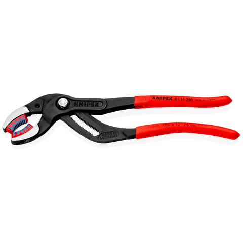 Knipex SpeedGrip Siphon- und Connectorenzange 81 11 250 250mm 10-75mm mit Kunststoffbacken