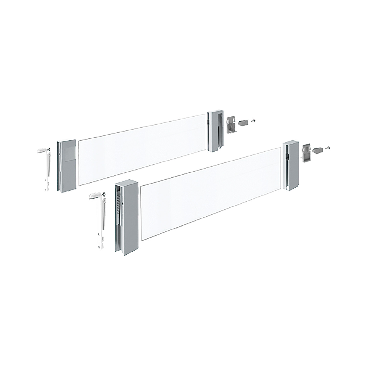 HETTICH DesignSide Glas InnoTech Atira, 520 / 176 mm, grau