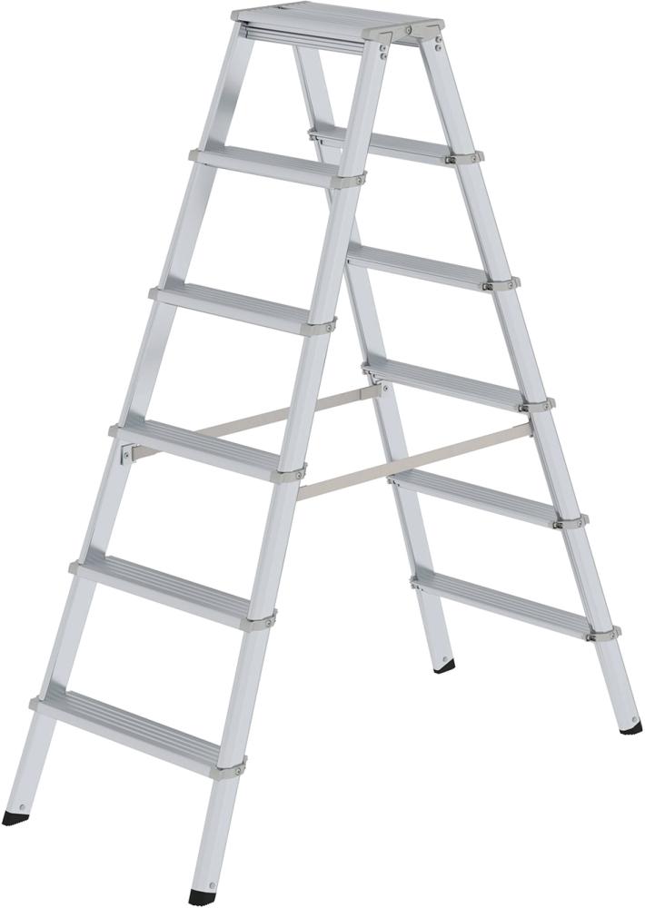 MUNK Alu-Stehleiter ML 2x6 Stufen Gesamthöhe 1,39 m Arbeitshöhe bis 2,95 m
