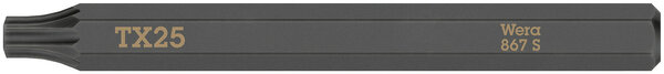867 S TORX® bits for impact screwdrivers, TX 25 x 70 mm
