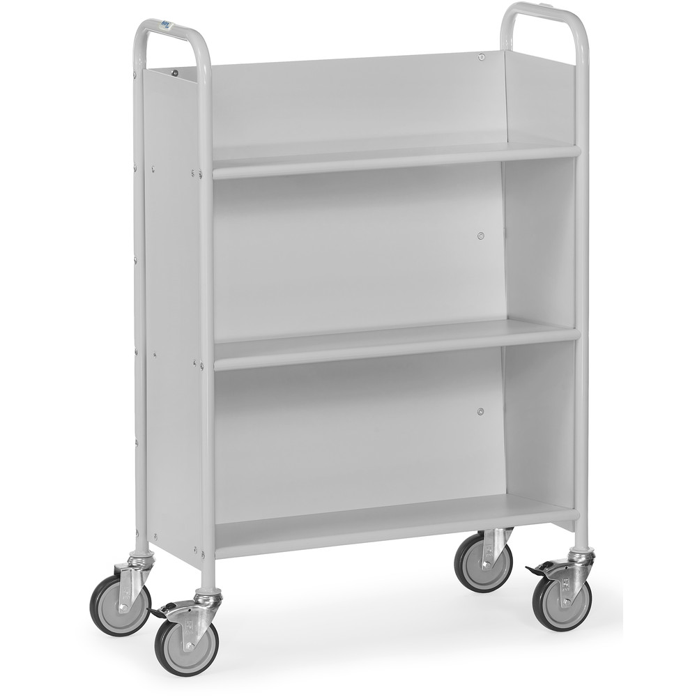 Fetra Bürowagen 4891 mit 3 Böden und 4 Rollen lichtgrau 150kg