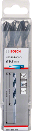 Bosch HSS PointTeQ 9.7mm twist drill bit pack., Spiralbohrer, HSS-Stahl, 9,7 mm, Metallbohrer, Bosch
