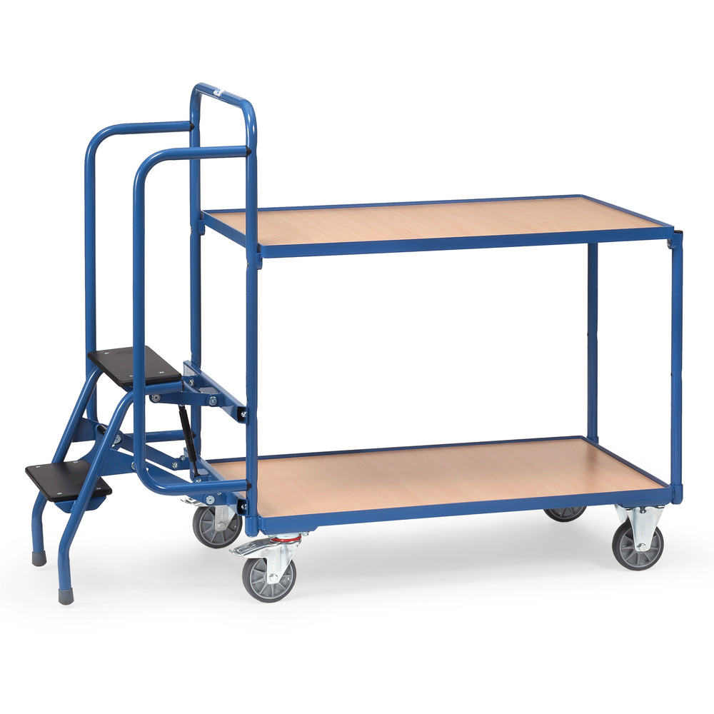 Fetra Kommissionierwagen 2105 Stahl pulverbeschichtet 250kg TPE-Bereifung