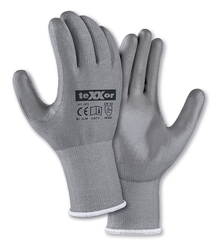 teXXor® Schnittschutz-Strickhandschuhe Cut D PU-BESCHICHTUNG