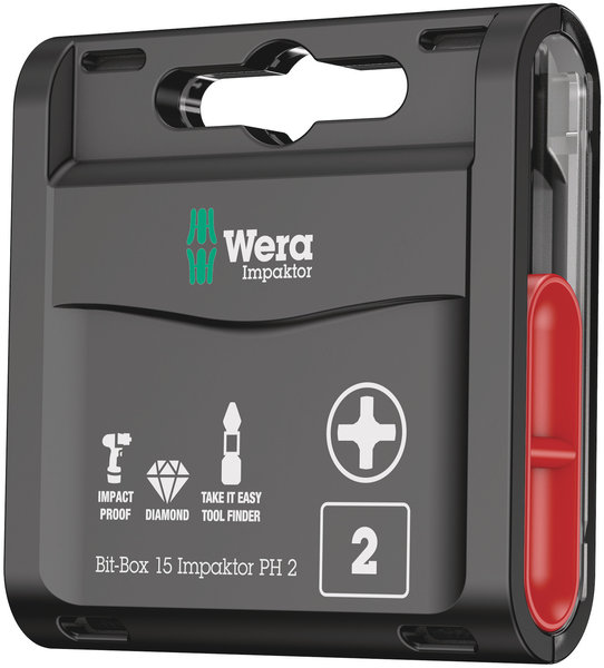 Bit-Box 15 Impaktor PH, PH 2 x 25 mm, 15 pieces, Postfach