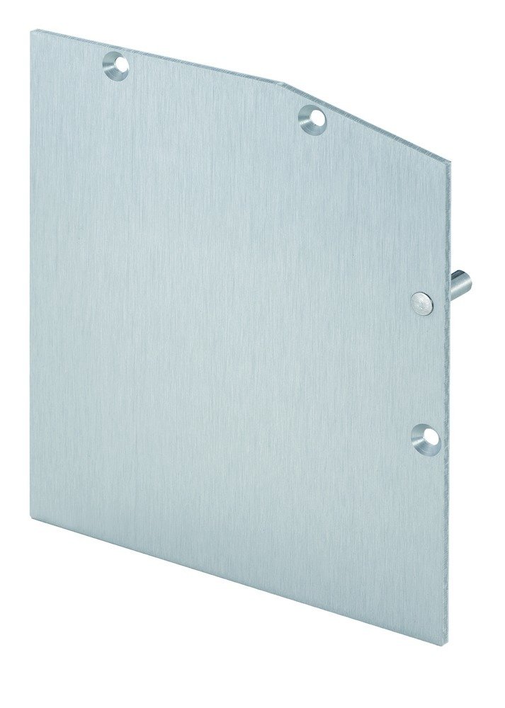 Schieb.ft.laden-Abdeckkappe, z.Schiebeladenbl.zweispur., Aluminium, F1, eloxiert