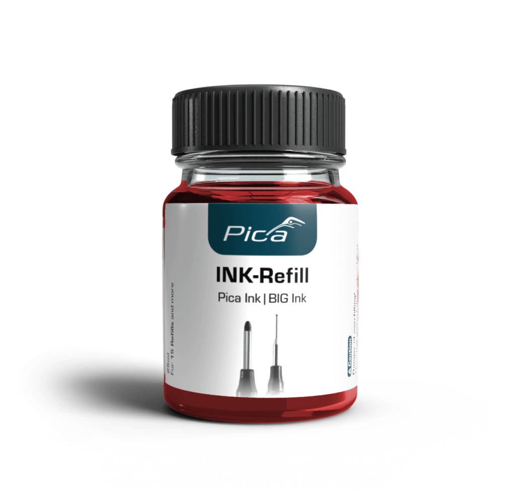 Pica Ink Refill Set Rot 25ml inklusive Pipette und 2 Ersatzdochten