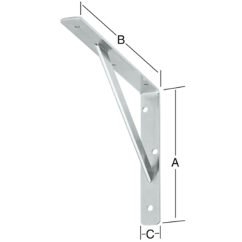 Vormann Stegkonsole 000159500Z Stahl verzinkt 500x330x30mm Tragfähigkeit 200kg