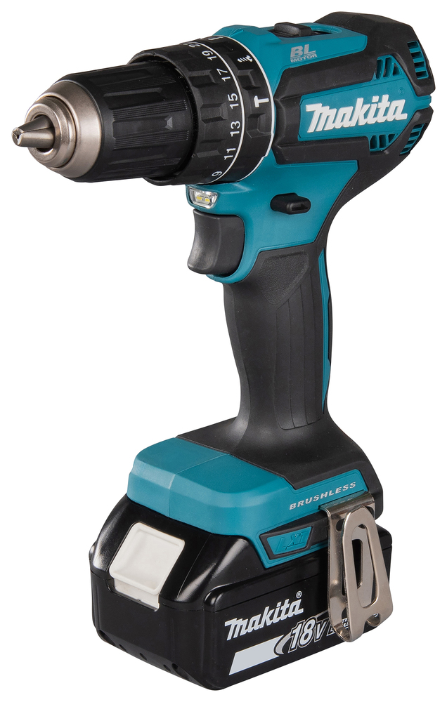 Makita Akku-Schlagbohrschrauber DHP485RTJ 18V 5.0Ah mit 2 Akkus und Ladegerät im MAKPAC