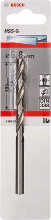 Bosch HSS-G Metallbohrer 6,8 mm DIN 338., Metallbohrer, HSS-G, Spiralbohrer, 6,8 mm, DIN 338