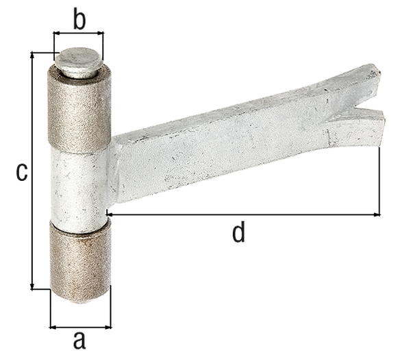 Tor-Anschweißband, Stahl roh, zum Einbetonieren,L 170mm,H 90mm