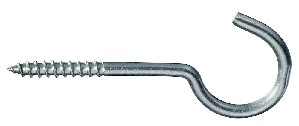 HSI Art. 11 Schraubhaken gebogen Edelstahl blank