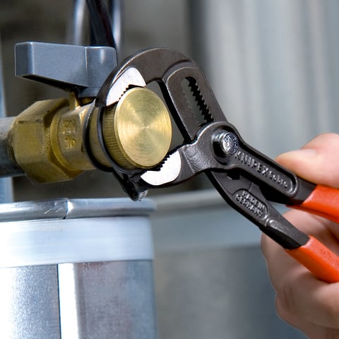Knipex Cobra® Hightech-Wasserpumpenzange verchromt mit Kunststoff überzogen 125 mm Nr. 87 03 125