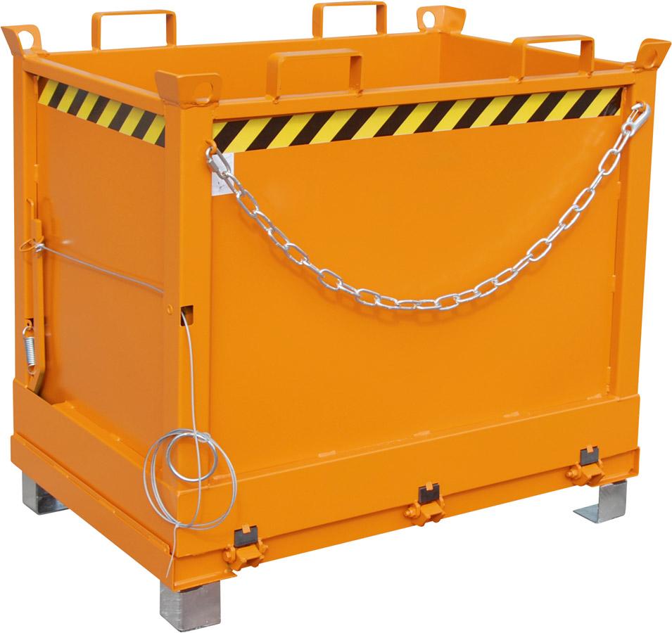 Bauer Südlohn Klappbodenbehälter 750 l B1245xT840xH1145 mm RAL2000 Tragkraft 1000kg Typ FB 750