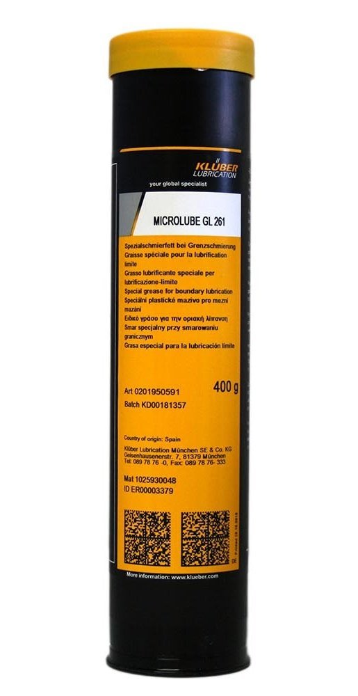 Klüber Wälz- u. Gleitlagerfett Microlube GL 261, 400 g Kartusche