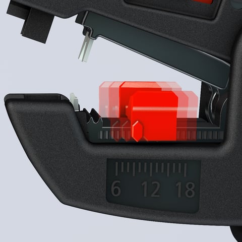 Knipex ComStrip Automatische Abisolierzange 12 62 180 0,2-6 mm² Längenanschlag 6-18 mm