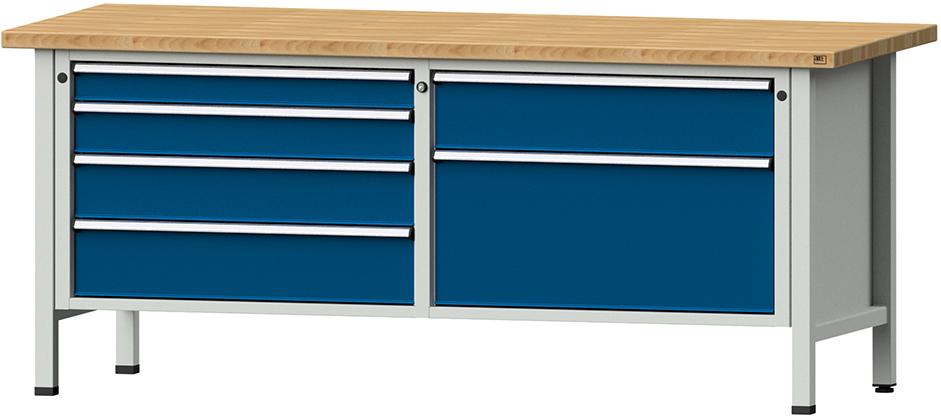 ANKE Kastenwerkbank Serie VX, Modell 237 VX, lichtgrau/enzianblau