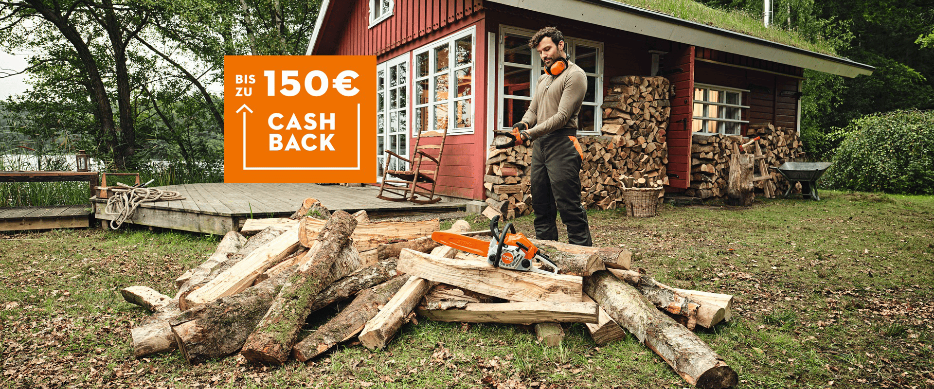 Kettensäge, Holzscheite, Säge, Holzarbeiten, Gartenarbeit