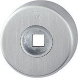 HOPPE Drückerrosettenpaar E42KV,rund, 8mm,TS 37-42,F69