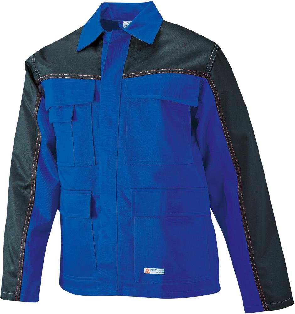 Jacke Weld Shield, Gr.54,kornblau/schwarz