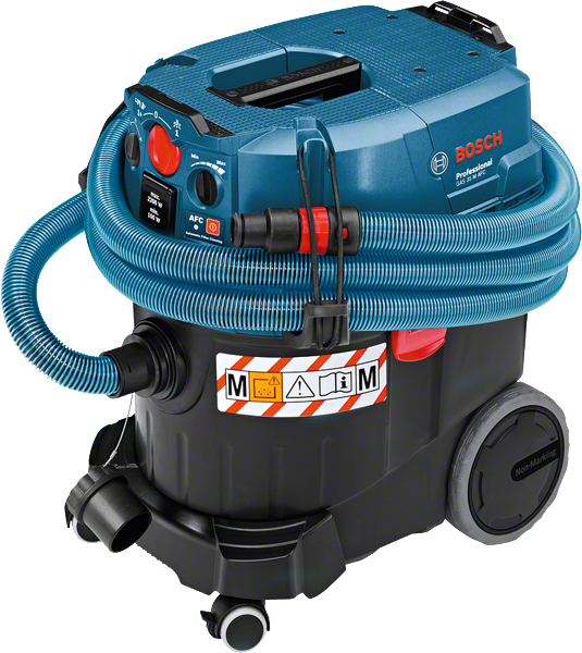 Kabelgebundener Staubsauger GAS 35 M AFC von Bosch ., Nass-/Trockensauger, Industriesauger, Saugschlauch, fahrbar, blau-schwarz