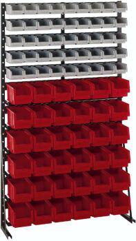 LA-KA-PE Norm-Regal-einseitig H1725xB1000mm 81 Kästen LA-KA-PE