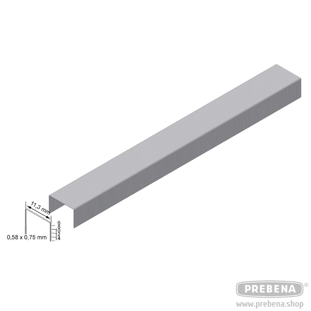 Prebena Heftklammern VX08CNK verzinkt 8mm