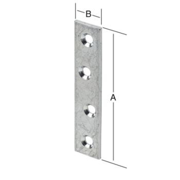 Vormann Verbindungsblech 80x15mm Stahl blau verzinkt 000183080Z