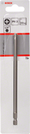 Bosch PH3 152mm Schraubendreherbit für Elektrowerkzeuge., Schrauberbit, PH3 Kreuzschlitz, 152 mm, Sechskantantrieb, Stahl
