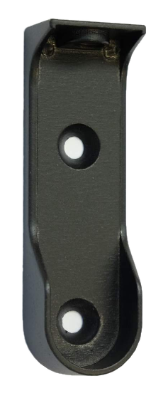 Schrankrohrlager schwarz oval für 32mm Raster, 2 Bohrungen, f. Hutboden
