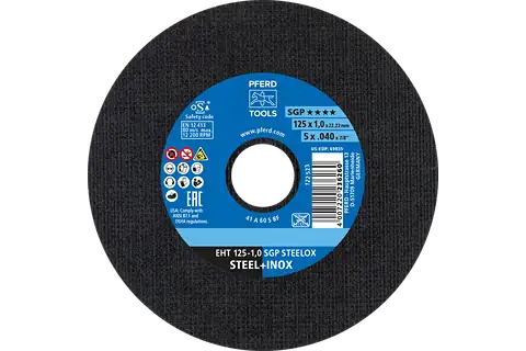 Pferd Trennscheibe EHT 125x0,8x22,23 mm SGP STEELOX gerade für Stahl/Edelstahl
