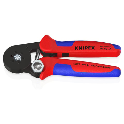 Knipex 97 53 14 Selbsteinstellende Crimpzange für Aderendhülsen mit Seiteneinführung