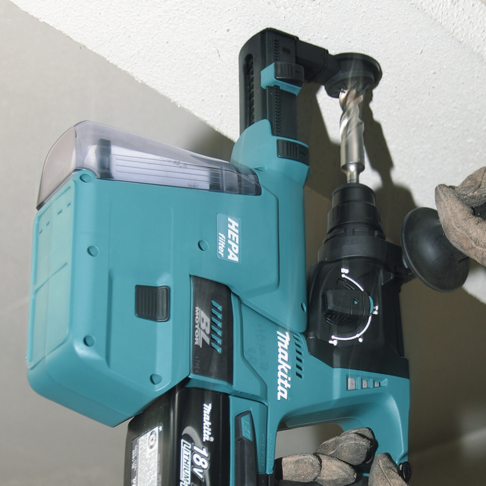 Makita Akku-Kombihammer DHR243RTJW 18V 5.0Ah SDS-Plus mit Staubabsaugung DX07