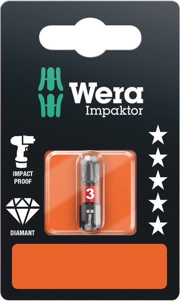 851/1 IMP DC SB Impaktor bits, PH 3 x 25 mm, Lampe