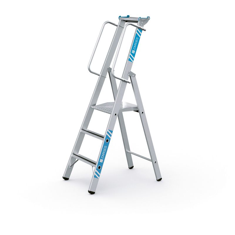 ZARGES Meistertritt S - LM-Stehleiter m Plattform 3 Stufen 41632