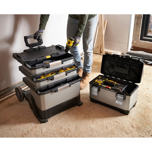 Stanley FatMax Rollende Werkstatt 1-95-622 Metall-Kunststoff mit 2 Schubladen und Staufach