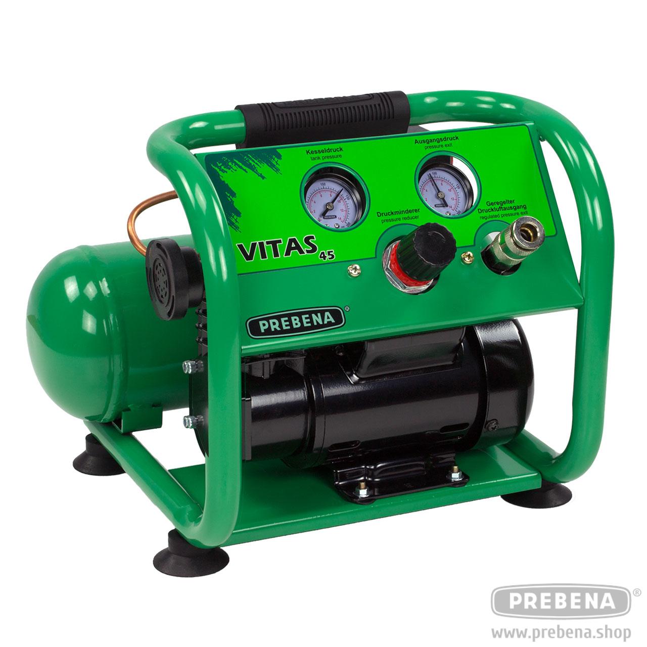 Prebena Kompressor VITAS 45 ölfrei mobil 10 bar 4L 250W 230V