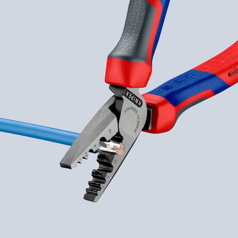 Knipex Crimpzange für Aderendhülsen 97 72 180 mit Comfort-Griffen 180 mm 0,25-16 mm²