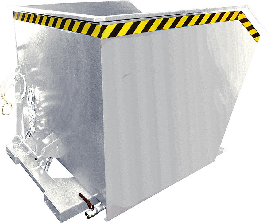 Bauer Südlohn Spänebehälter SGU 1000 l 1280xT1640xH780 mm vzk Tragkraft 1500kg mit Lochblechboden