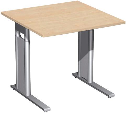 Geramöbel Schreibtisch C-Fuß "Pro", HxBxT: 680–820x800x800 mm