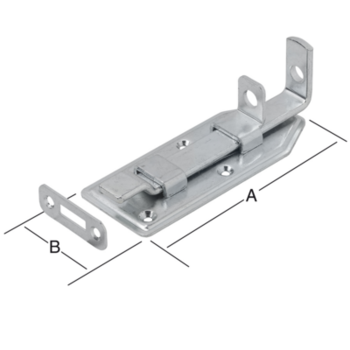 Vormann Türschlossriegel 100x50 mm Stahl verzinkt gekröpft mit Schließblech