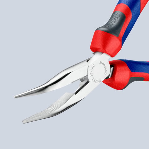 Knipex Flachrundzange mit Schneide (Radiozange) 25 25 160 verchromt Comfort-Griffe 160 mm