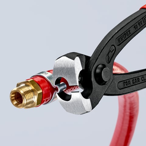 Knipex Ohrklemmenzange 10 99 I220 220 mm schwarz atramentiert mit Kunststoff überzogen